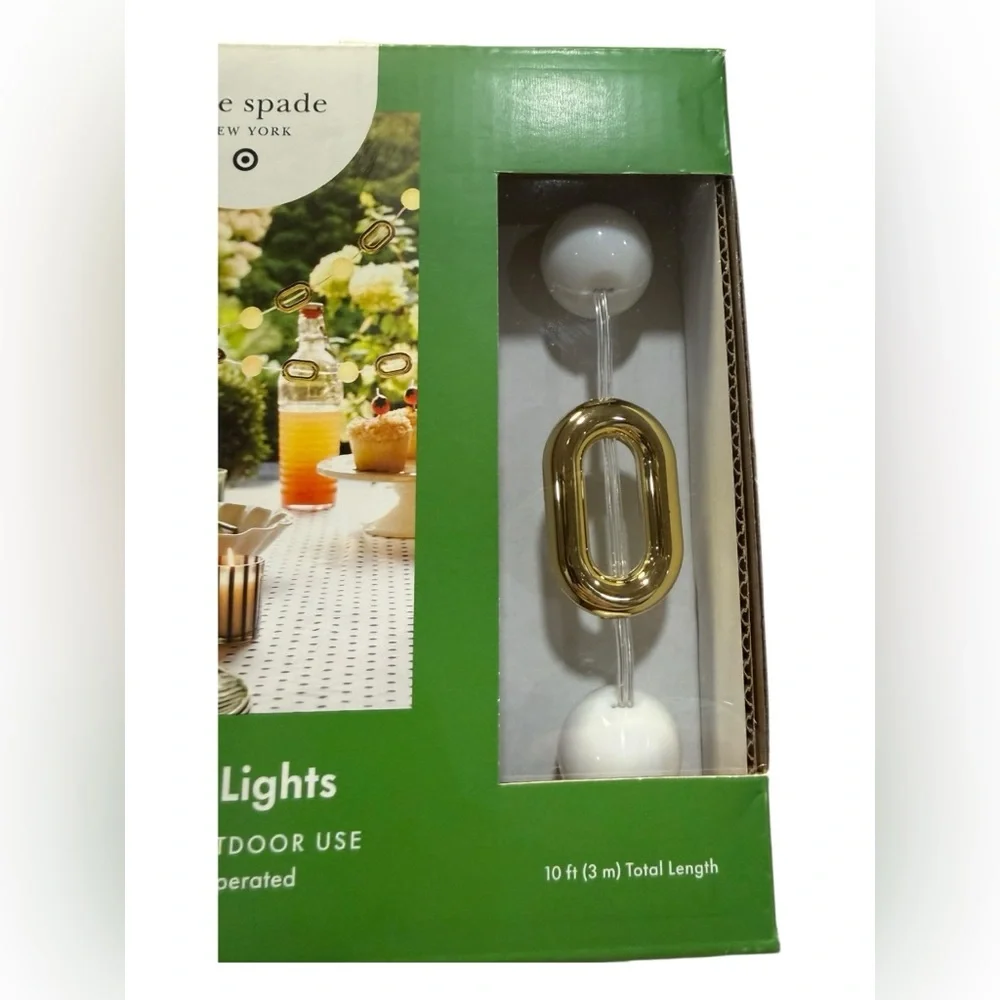 Kate Spade New York String Lights – Indoor/Outdoor – Battery Operated – New